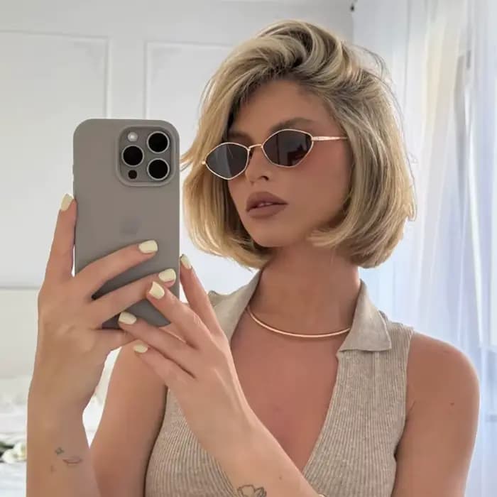 Lunettes de protection mode femme petite monture polygone lunettes de soleil femmes marque concepteu