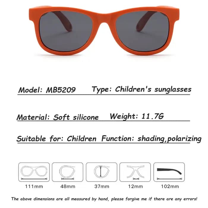 KLASSNUM nouveau-nés enfants lunettes de soleil lentille polarisée cadre Flexible bébé 0-24 mois