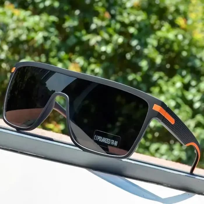 CRIXALIS mode lunettes de soleil polarisées pour hommes carré surdimensionné Anti-éblouissement pilote miroir