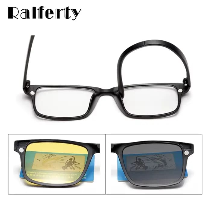 Ralferty aimant lunettes de soleil hommes polarisées pince