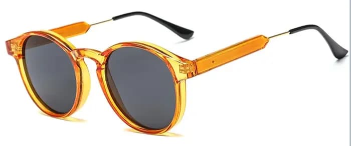 Lunettes de soleil rondes orange pour femmes et hommes