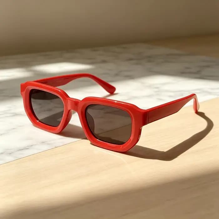 6 pièces/ensemble femmes Vintage Rectangle cadre lunettes de soleil mode rétro