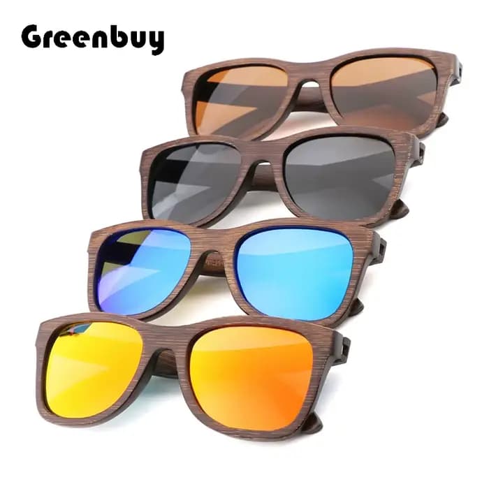 Lunettes de soleil en bambou marron, faites à la main, rétro, polarisées, pour femmes et hommes, protection UV 400, anti-reflets, pour voyage et activités de plein air