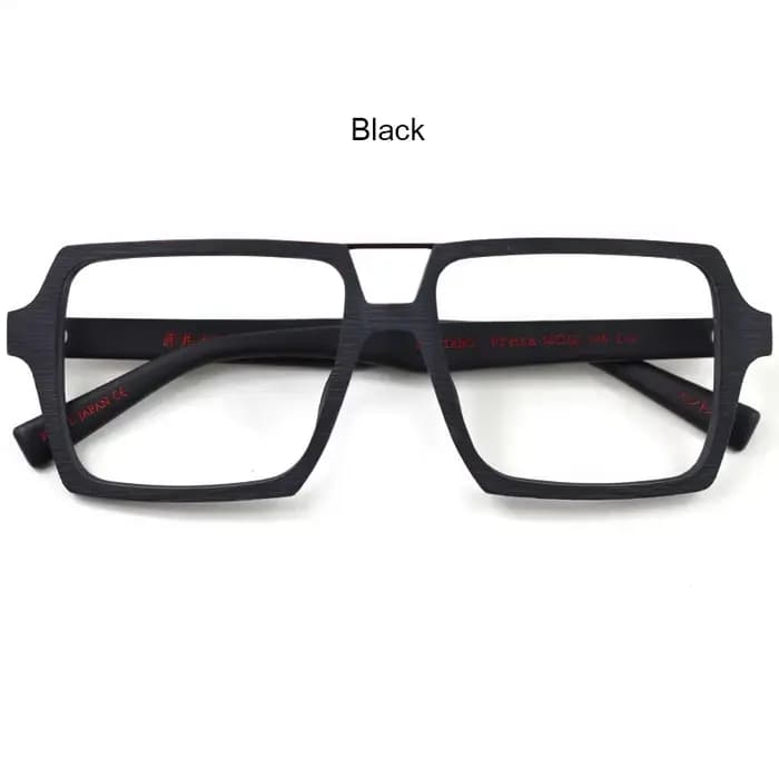 HDCRAFTER monture de lunettes carrée Vintage surdimensionnée avec lentille transparente femmes homme