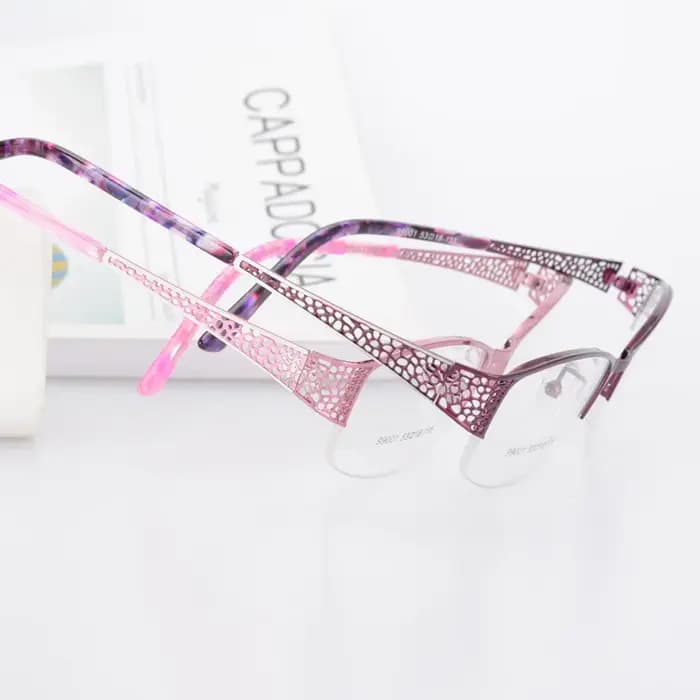 BCLEAR – monture de lunettes pour femmes, élégante, demi-monture, Prescription optique