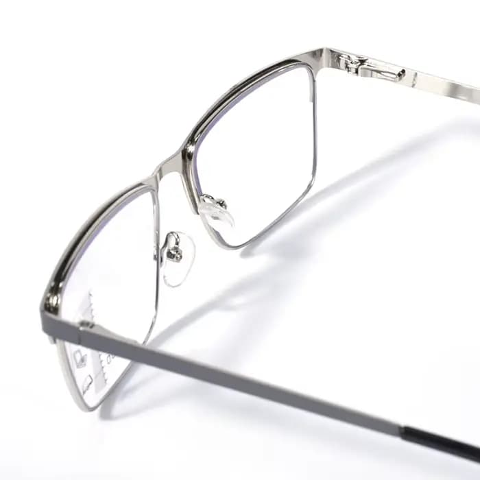 Lunettes de lecture progressives à monture grise pour hommes