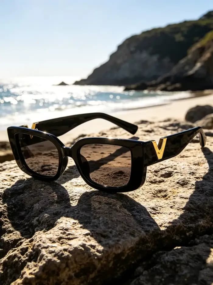 Lunettes de soleil rectangulaires rétro pour femmes