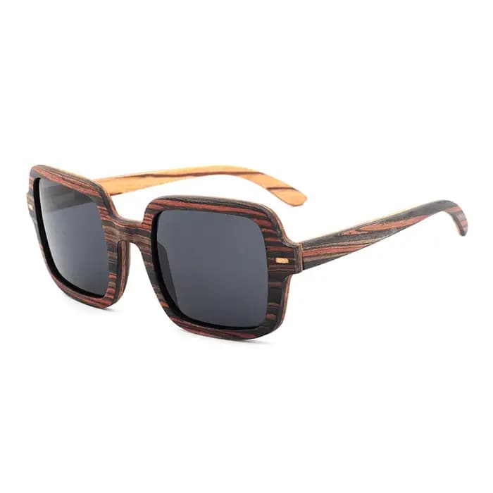 Lunettes de soleil polarisées en bois de burl léger pour hommes et femmes