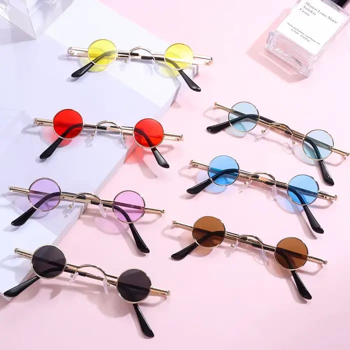 Petites lunettes de soleil rondes pour femmes et hommes