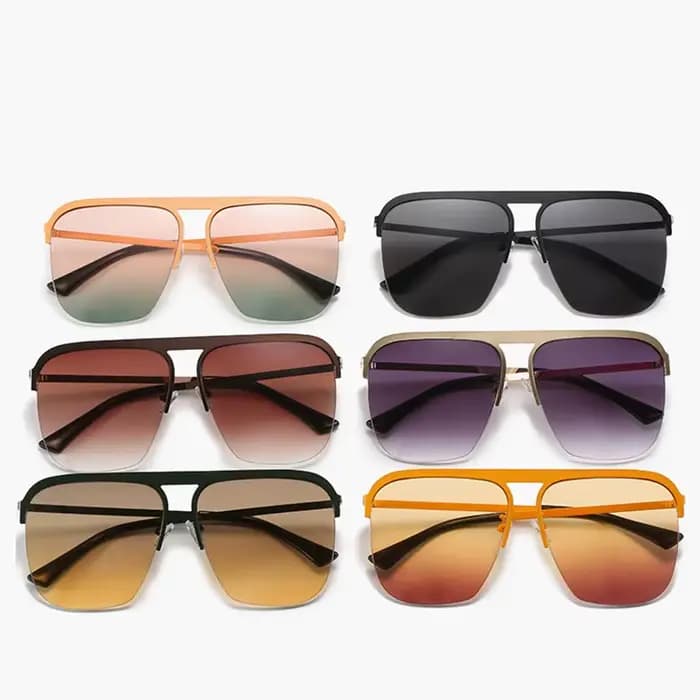 Lunettes de soleil carrées de luxe pour femmes et hommes