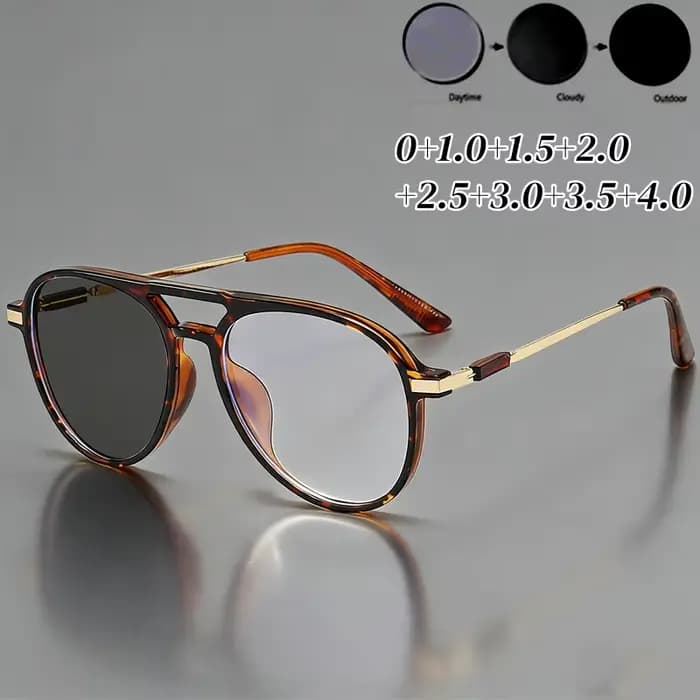 Lunettes photochromiques à Double pont pour hommes et femmes