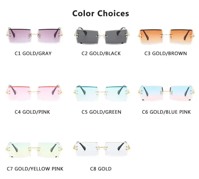 Lunettes de soleil sans monture pour femmes