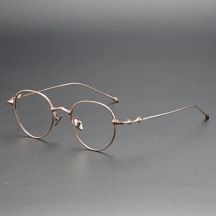 YIMARUILI Rétro Rond Titane Lunettes Cadre Hommes et Femmes Personnalisé Mode