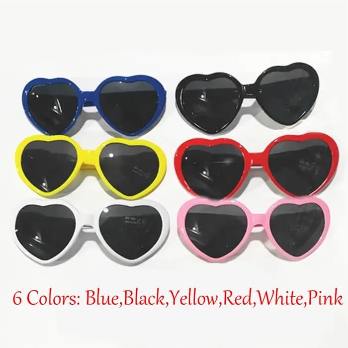 Lunettes de Diffraction en forme de cœur, cadeaux durables, lumières deviennent l'image d'amour, lunettes à effet spécial, nouvelle collection