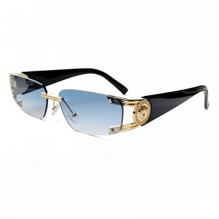 Nouvelles Lunettes de Soleil Sans Monture 2026 Hommes Tendance Vintage Dégradé Décontractées Femmes Design de Marque