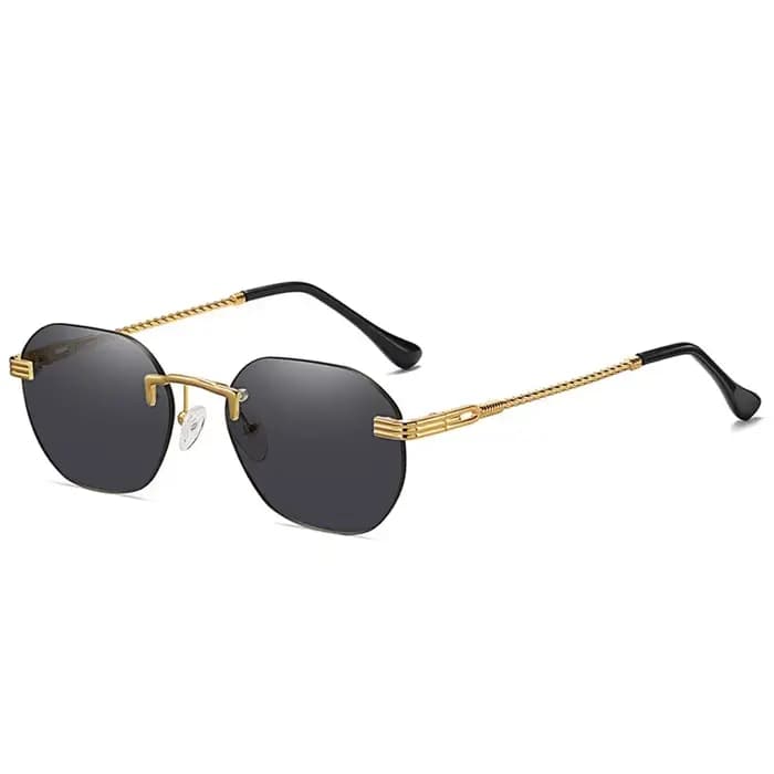 Lunettes de soleil rondes rétro en métal pour hommes et femmes