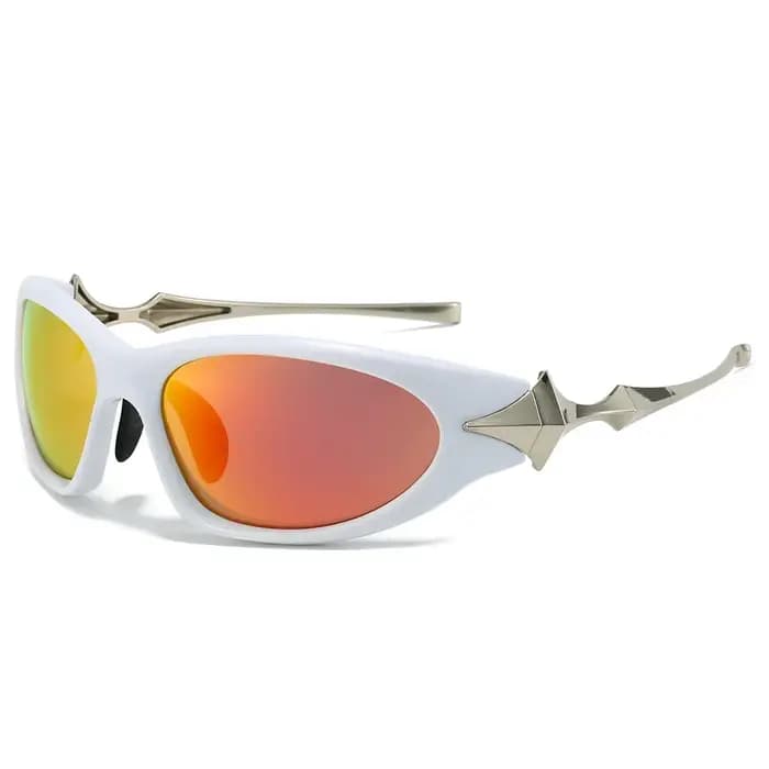 Lunettes de soleil Vintage en alliage étoile jambe Y2K pour hommes