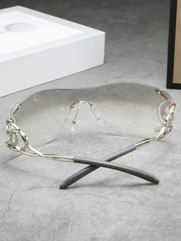 Lunettes de soleil Y2K sans monture pour femme