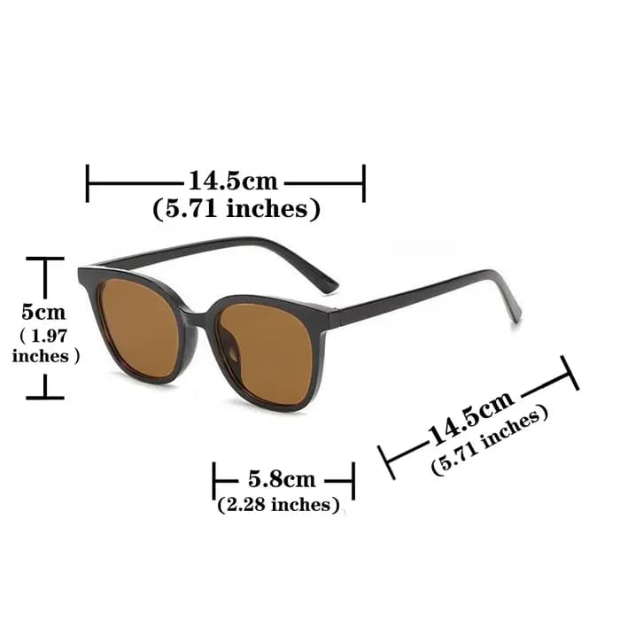 Lunettes de soleil rectangulaires vintage noires pour hommes et femmes, monture PC, verres carrés, p