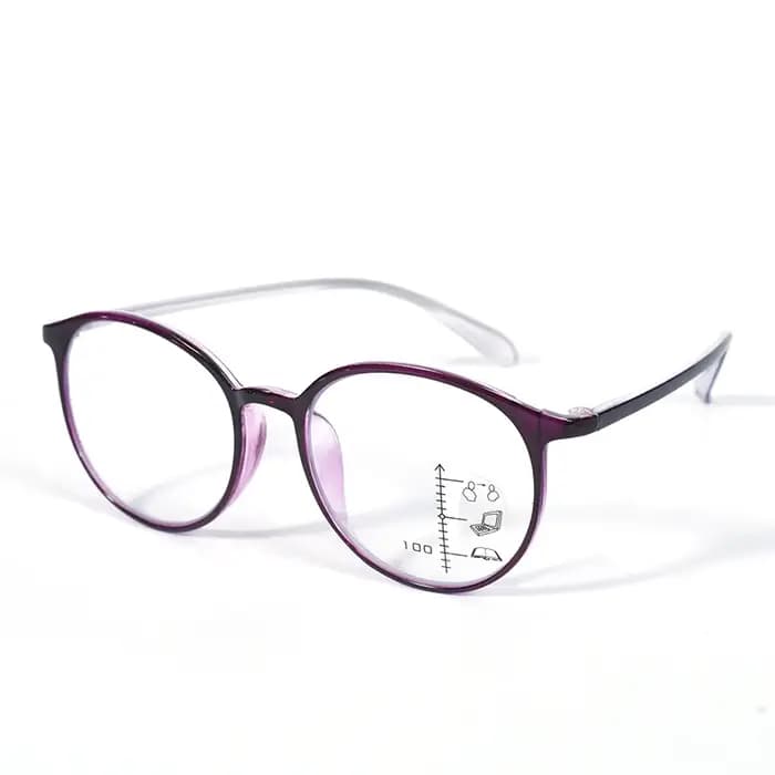 Lunettes de lecture multifocales progressives de couleur violette pour femmes