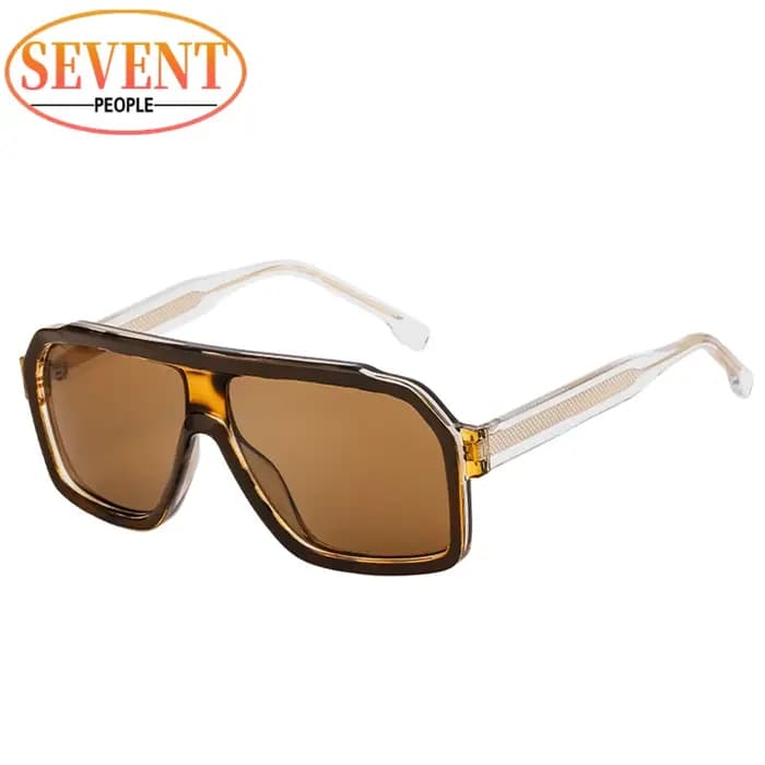 Lunettes de soleil carrées surdimensionnées classiques pour hommes 2026 – Monture métallique tendance de luxe