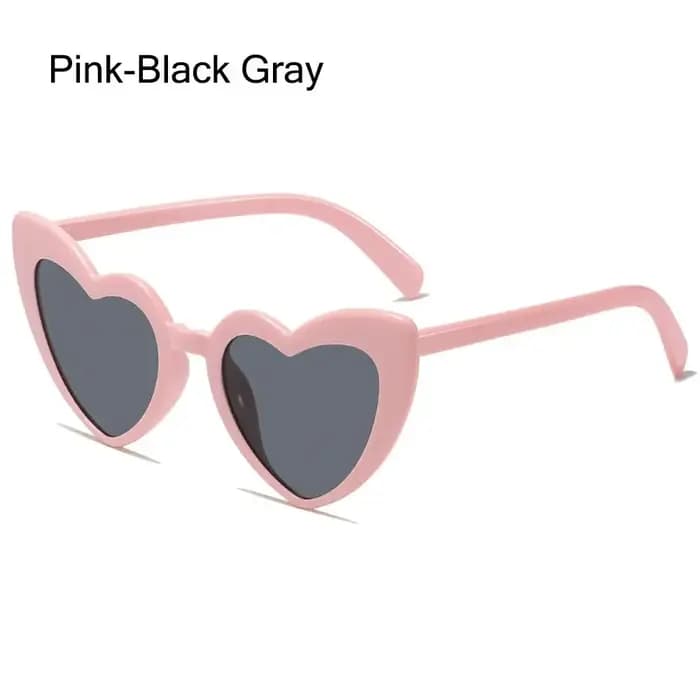 Lunettes de soleil vintage en forme de cœur pour femmes