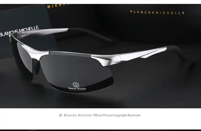 Lunettes de soleil polarisées en aluminium et magnésium pour hommes