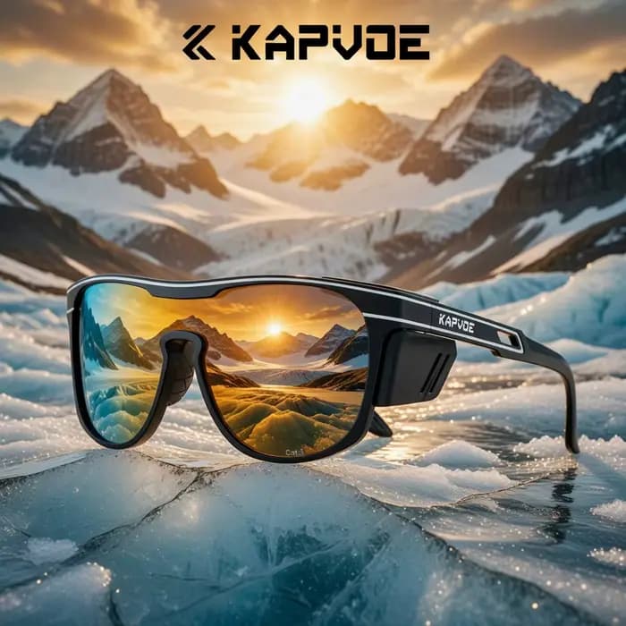 Lunettes de soleil Kapvoe Glacier pour hommes, photochromiques, pour le cyclisme, la randonnée, prot