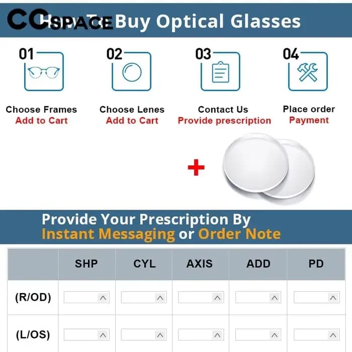 Lunettes optiques avec prescription pour femmes