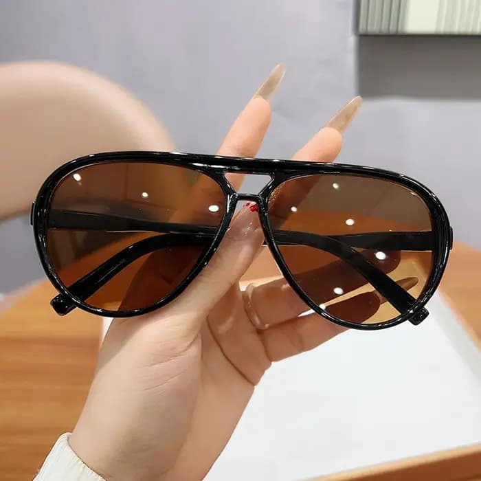 Lunettes de soleil tendance à Double faisceau pour femmes