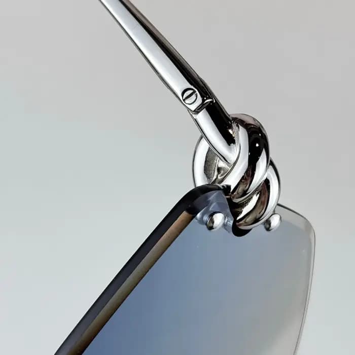 Lunettes de soleil de luxe haut de gamme 1435S Nouveauté 2026 Japon Tendance Polygone Sans Vis Lunettes de soleil femme en alliage Lunettes de soleil homme de luxe