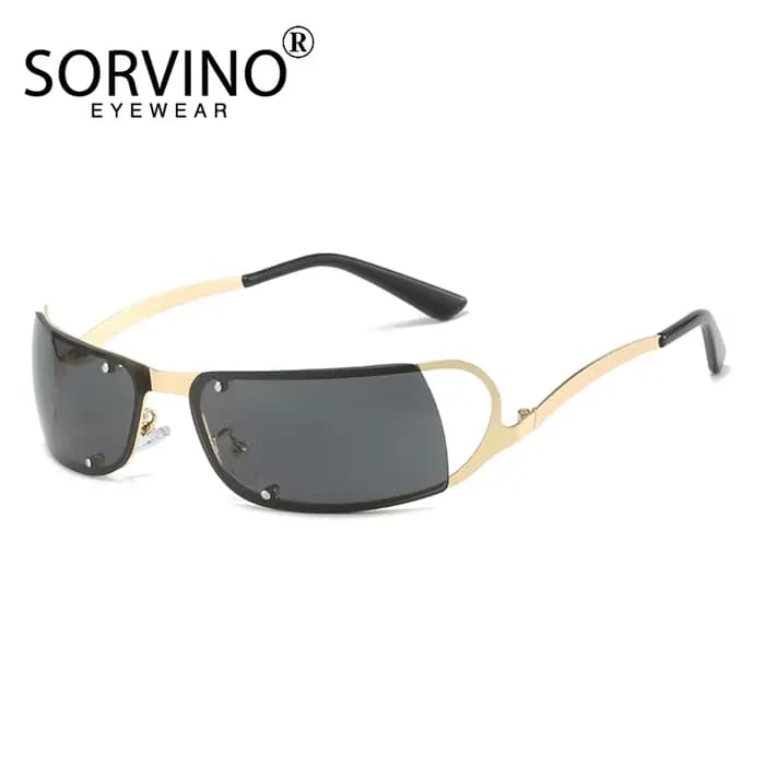 SORVINO-Lunettes de soleil sans monture pour hommes et femmes, lunettes de soleil futuristes, lunett