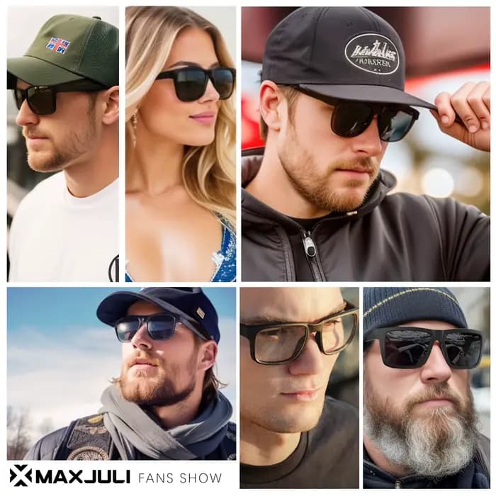 Jcorde I-Lunettes de soleil Z87 ultralégères pour hommes, extra grandes, têtes larges, TR90, UV400,