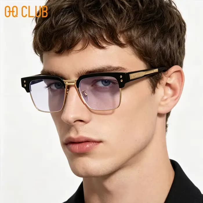 O-Q CLUB Lunettes de lecture vintage semi-cerclées pour hommes et femmes