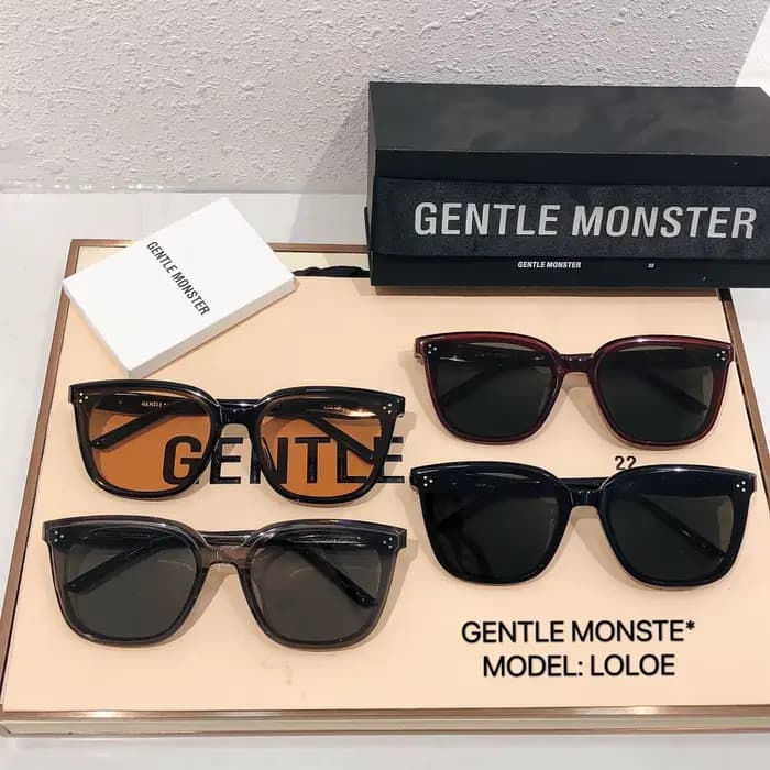 GENTLE MONSTER LOLOE Lunettes de soleil surdimensionnées carrées en acétate pour hommes et femmes