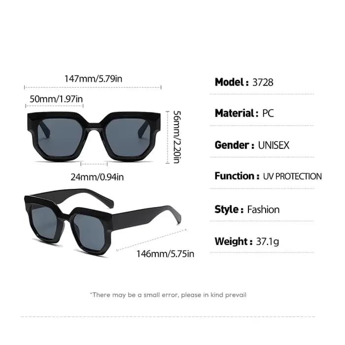1 paire de lunettes de soleil pour femmes