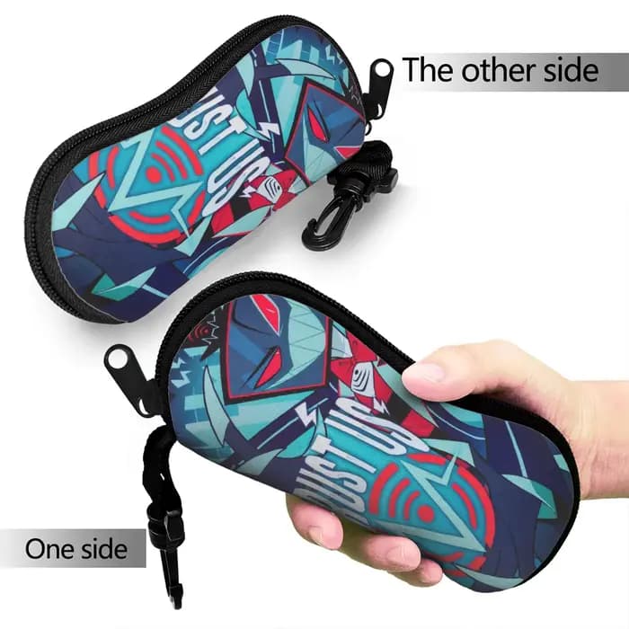 Hazbines Anime Hoteles Alastor Vox 2 Étui à lunettes Cadeaux pour filles Accessoires Boîte à lunettes anti-pression