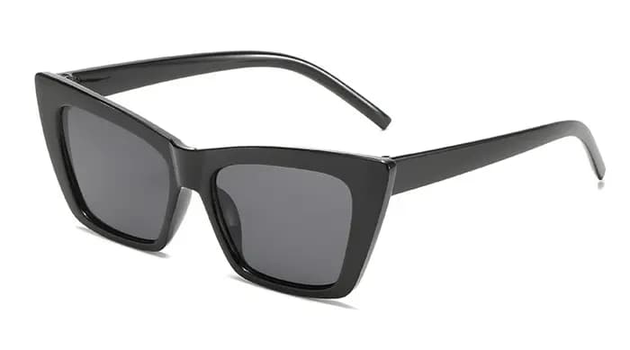 Lunettes de soleil œil de chat noir pour femmes