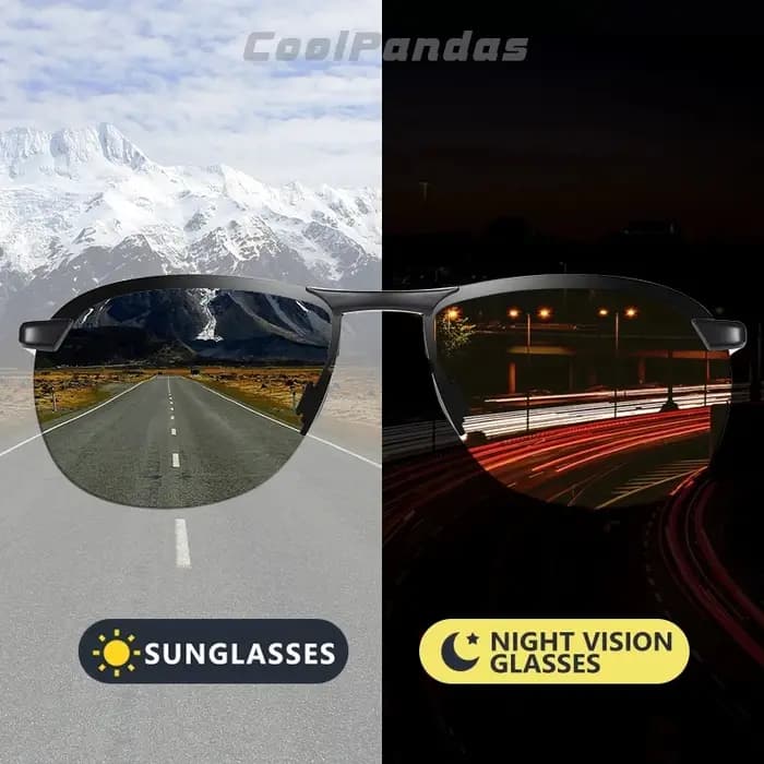 Marque Design photochromique lunettes De soleil polarisées hommes jour lunettes De Vision nocturne p