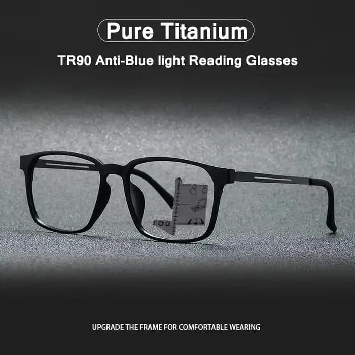 Lunettes de lecture progressives en titane pur pour hommes et femmes