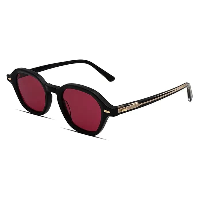 Lunettes de soleil vintage de luxe avec rivets