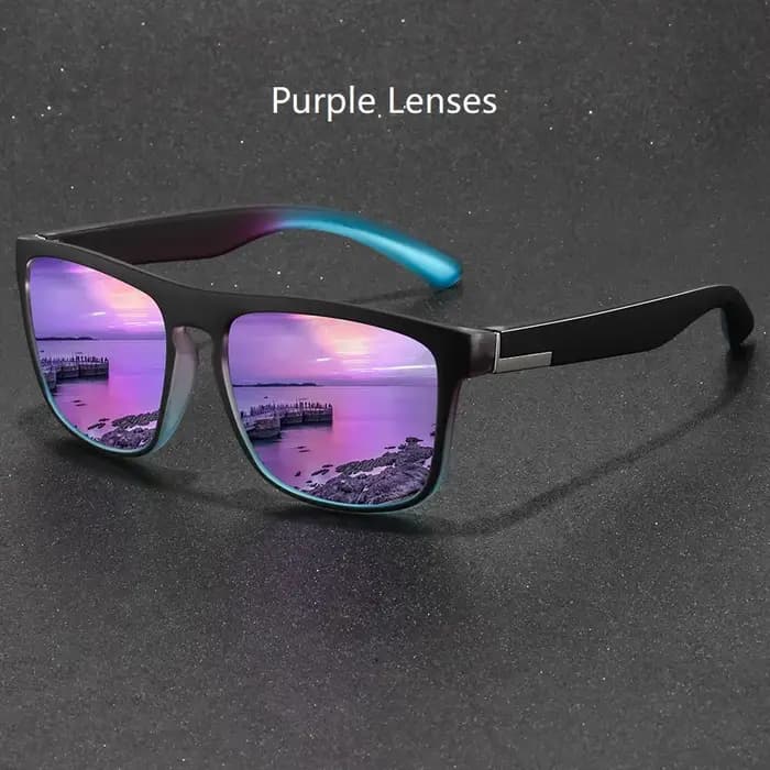 Lunettes de soleil de sport carrées vintage pour hommes et femmes