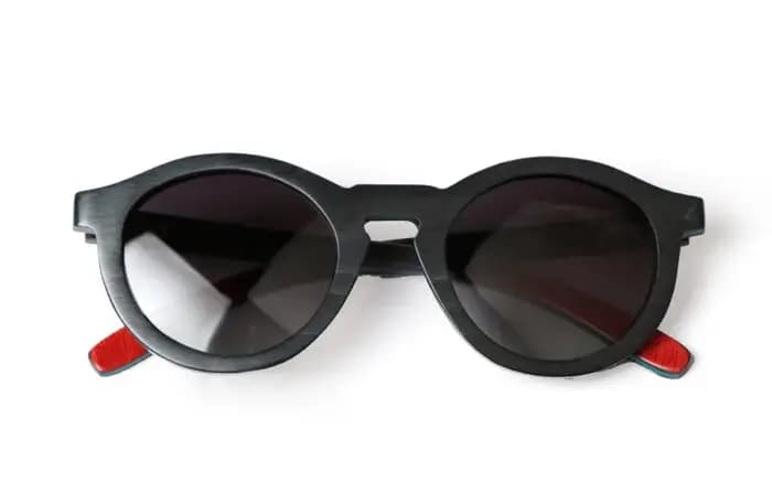 Lunettes de soleil polarisées en bois pour Skateboard