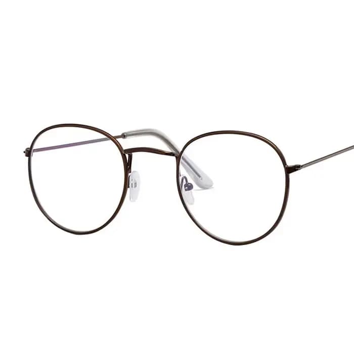 Lunettes rondes monture homme Anti lumière bleue