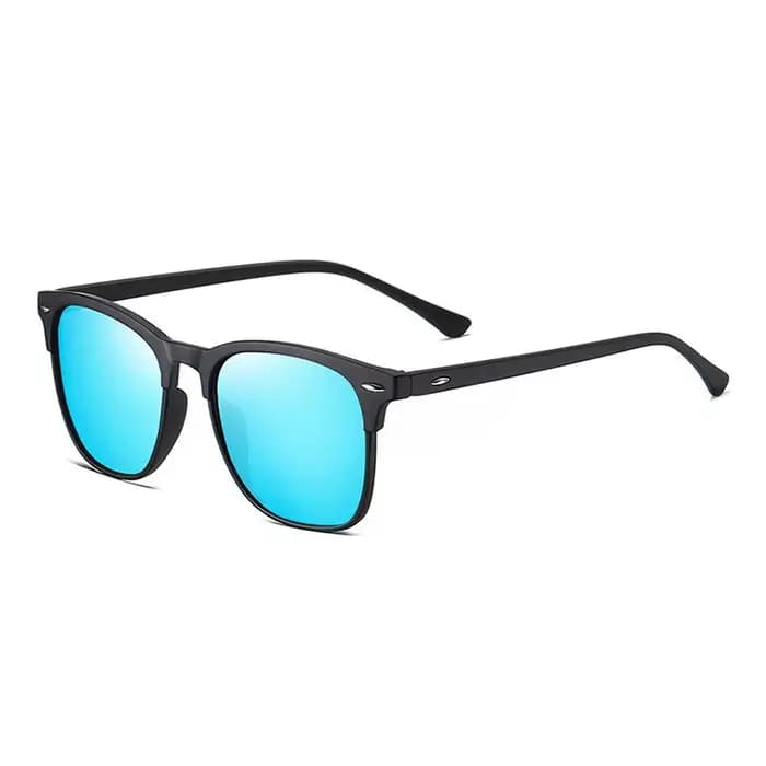 Nouvelles lunettes de soleil polarisées femmes noir en plastique plein cadre carré