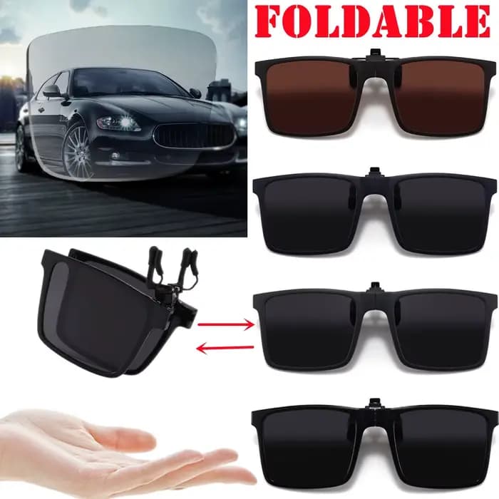 Lunettes de Soleil Pliables pour Hommes avec Clip