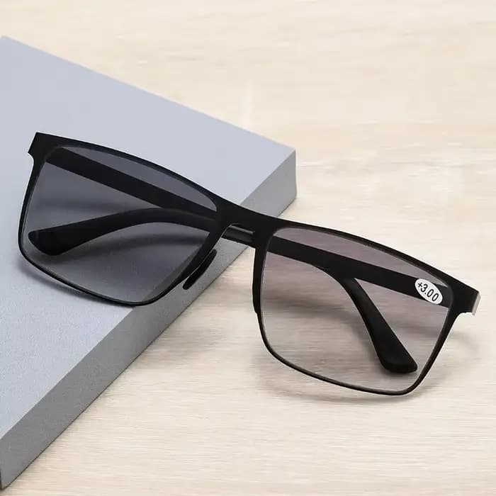 Lunettes de soleil sur mesure avec verres personnalisés pour myopie et presbytie, monture carrée noi