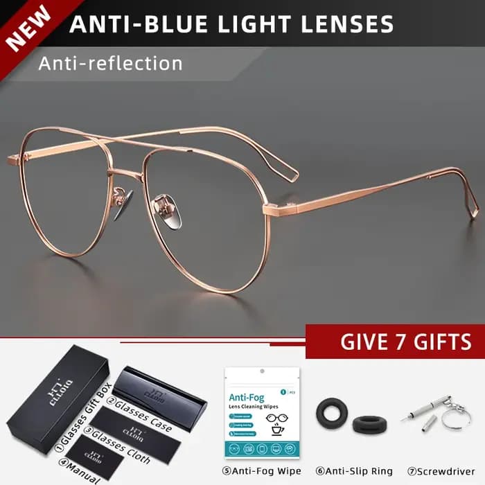 CLLOIO mode Ultra léger titane cadre lunettes pour hommes femmes lecture Anti lumière bleue
