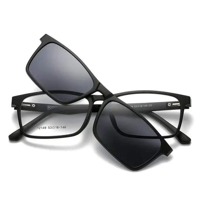 YIMARUILI 1 + 5 mode lunettes polarisées magnétiques carré conduite Vision nocturne optique lunettes de Prescription hommes et femmes 12149