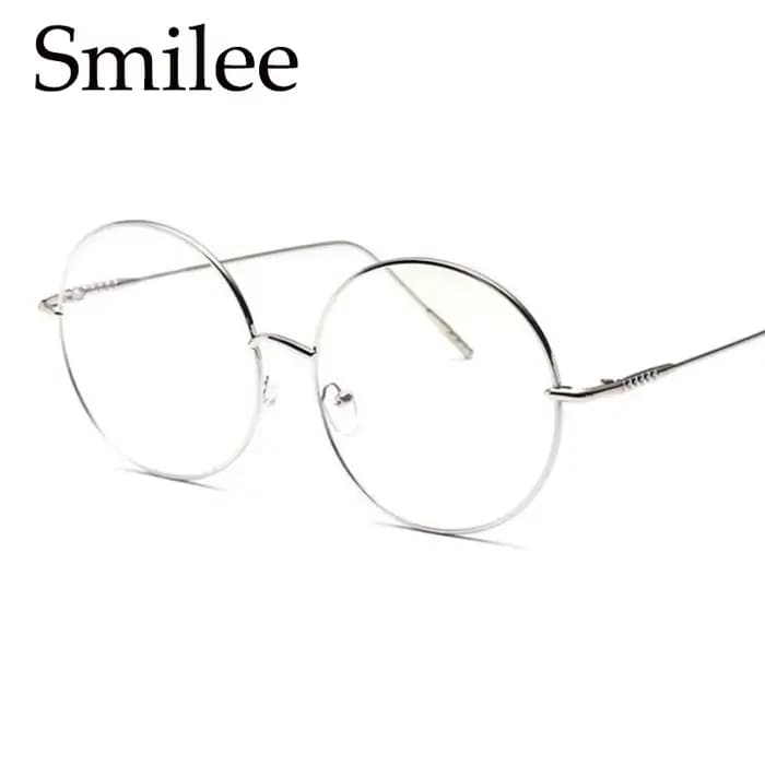 Lunettes rondes surdimensionnées femmes hommes métal grand